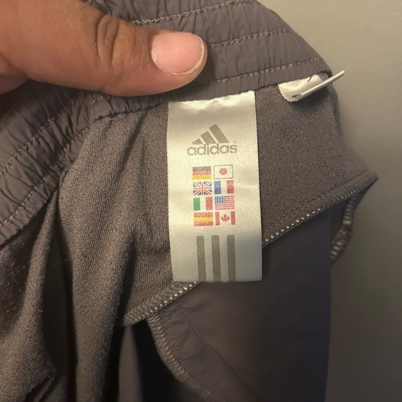 Adidas Stella McCartney shorts - gray lightweight running shorts w/liner - Picture 4 of 9